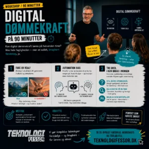 Digital dømmekraft på 90 minutter workshop for lærere og pædagoger
